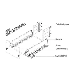 Box da cucina BLUM – Antarobox “C” 192 mm con ringhiera / Grigio