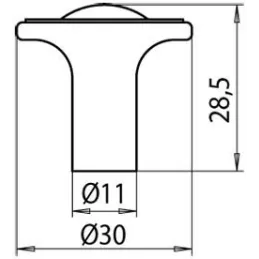 Pomello BLANCHE / Ottone antico