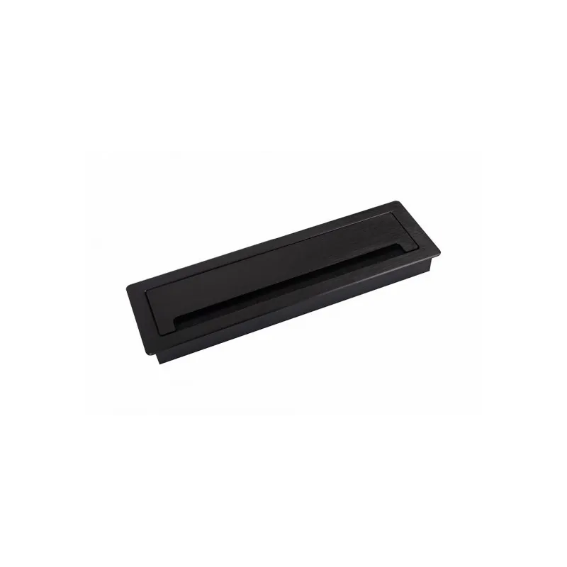 Passacavi LUXURY con chiusura ammortizzata 300 mm / Nero spazzolato