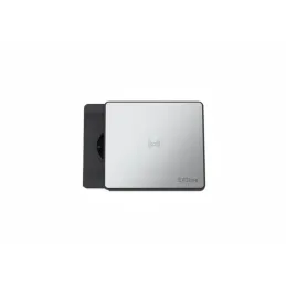 Presa elettrica Evoline Square + Ricarica wireless / Acciaio inox