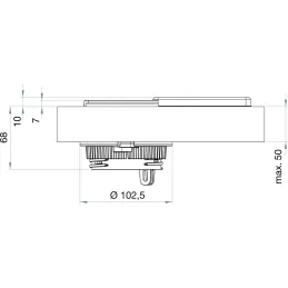 Presa elettrica Evoline Square + Ricarica wireless / Acciaio inox