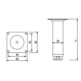 Piedino per mobile BRASIL / Acciaio inox