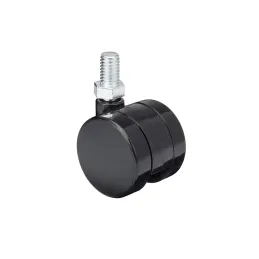 Rotella per mobili nera con perno / 40 mm