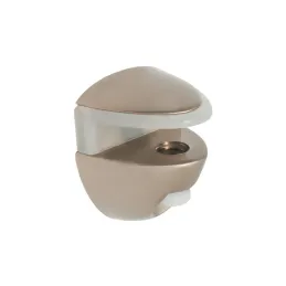 Supporto per ripiano in vetro OVAL MINI / nichel satinato