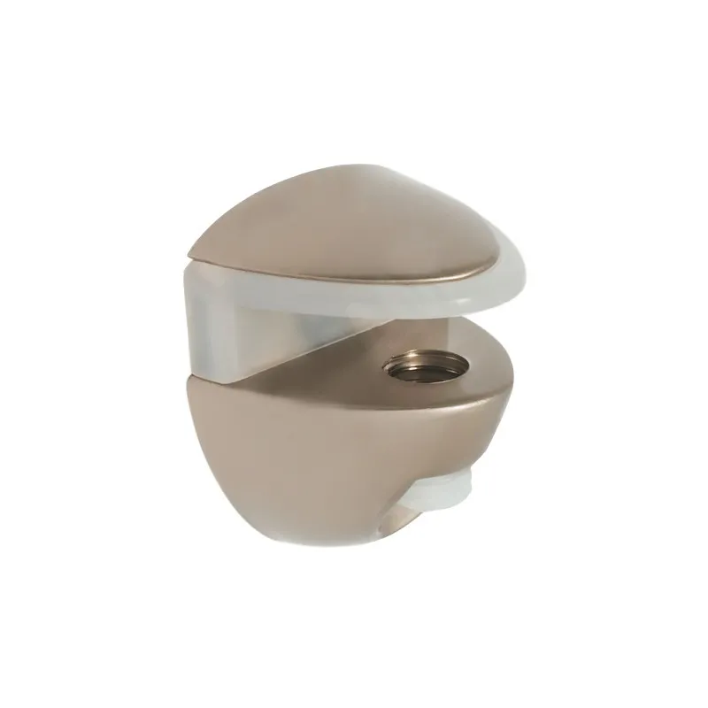 Supporto per ripiano in vetro OVAL MINI / nichel satinato