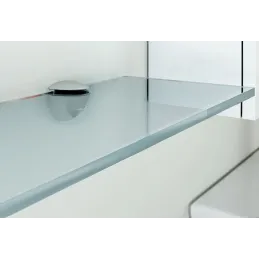 Supporto per ripiano in vetro OVAL MINI / nichel satinato