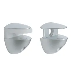 Supporto per ripiano in vetro OVAL MINI / Cromo opaco