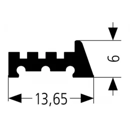 Profilo per paraschizzi 10 mm / Alluminio