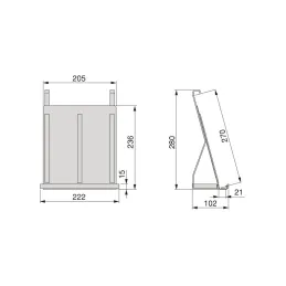 Mensola sospesa per TABLET / Antracite