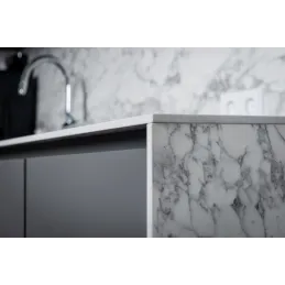 Piano di lavoro compatto Marmo Carrara (anima grigia) / S63009 CM