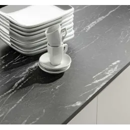 Piano di lavoro compatto Nero Portoro (anima nera) / S63028 CM