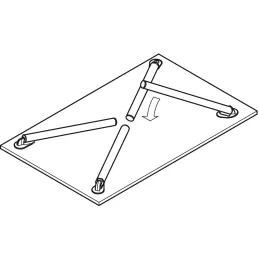 Gamba da tavolo pieghevole EASY / Alluminio