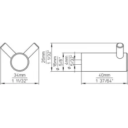 Appendiabiti INDUST / Nero opaco