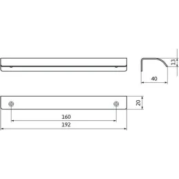 Maniglia per il bordo dell’anta IBISA / Acciaio inox