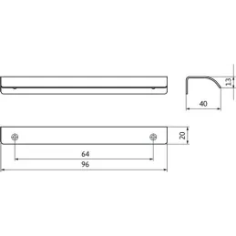 Maniglia per il bordo dell’anta IBISA / Acciaio inox