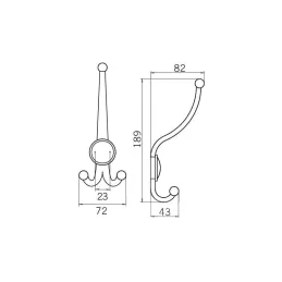 Appendiabiti rustico ORION XL / Argento anticato