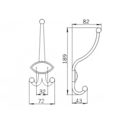 Appendiabiti rustico ORION MAXI / Argento anticato