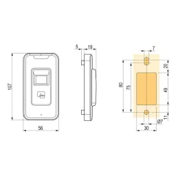 Serratura elettronica con impronta digitale SECURE / nera