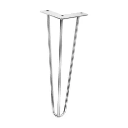 Gamba per tavolino HAIRPIN 420 mm / Cromo lucido