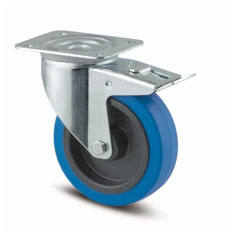 Ruota per mobili TENTE con freno da 100 mm / Blu