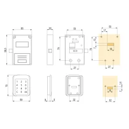 Serratura elettronica con tastierino Systemo / nera