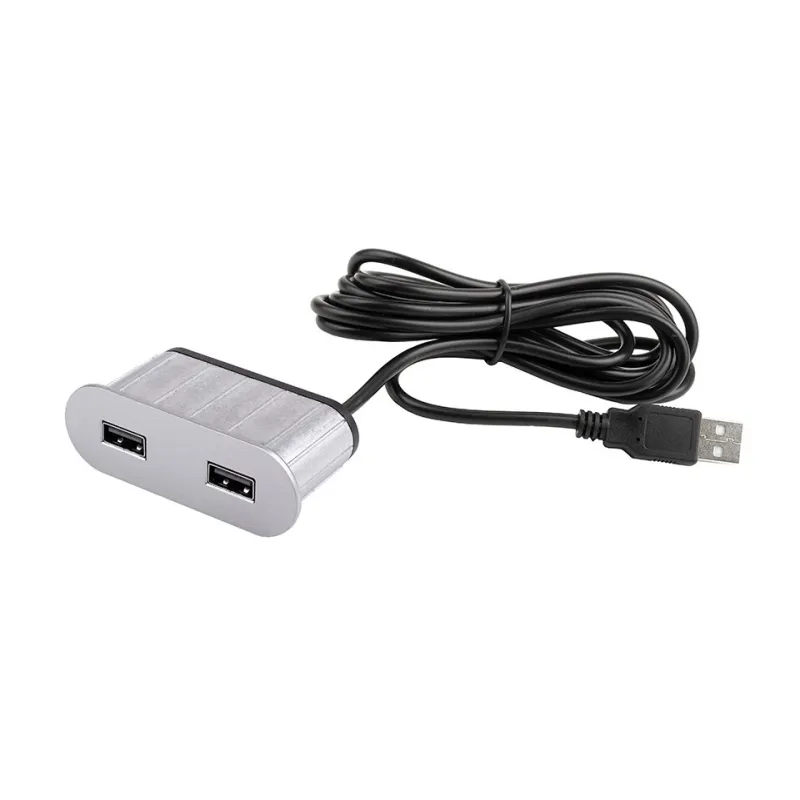 Presa elettrica USB Oval / Acciaio inox