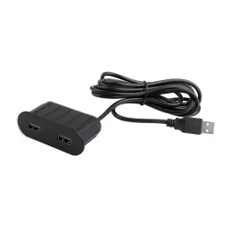 Presa elettrica con caricatore USB Oval / Nero opaco