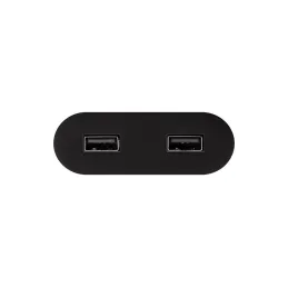 Presa elettrica con caricatore USB Oval / Nero opaco