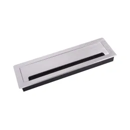 Passacavi LUXURY con ammortizzazione, 300 mm / Alluminio spazzolato