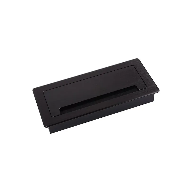 Passacavi LUXURY con ammortizzazione 200 mm / Nero spazzolato