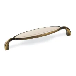 Maniglia BERYL / Ottone anticato + plastica beige