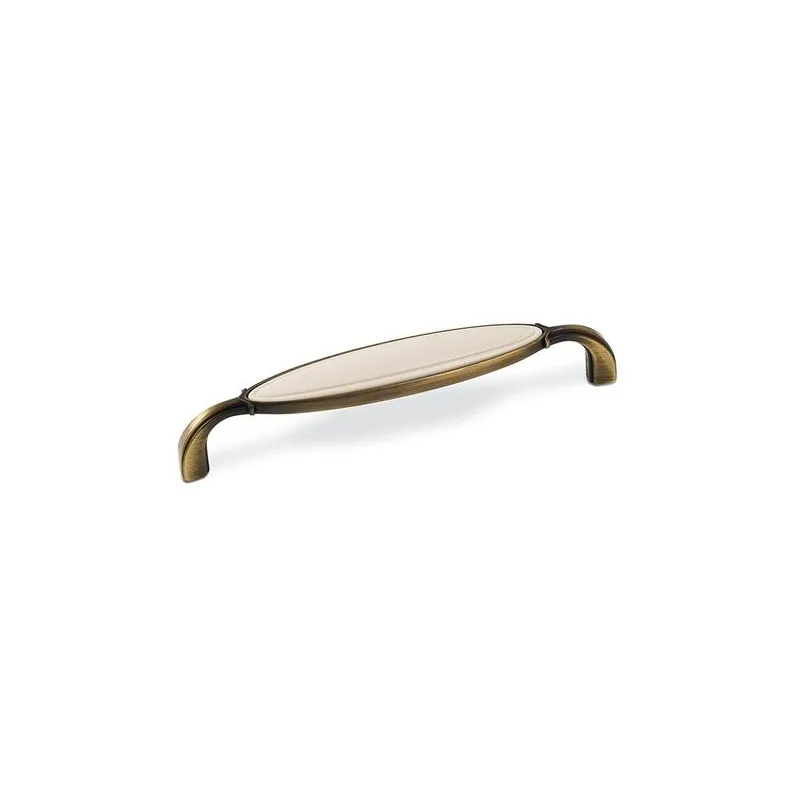 Maniglia BERYL / Ottone anticato + plastica beige