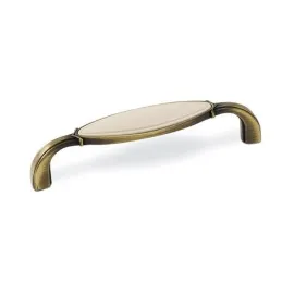 Maniglia BERYL / Ottone anticato + plastica beige