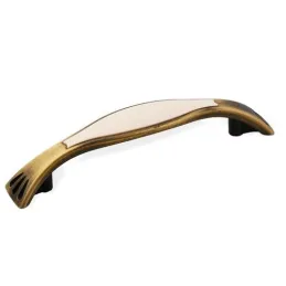 Maniglia KAPPA / Ottone anticato - plastica beige