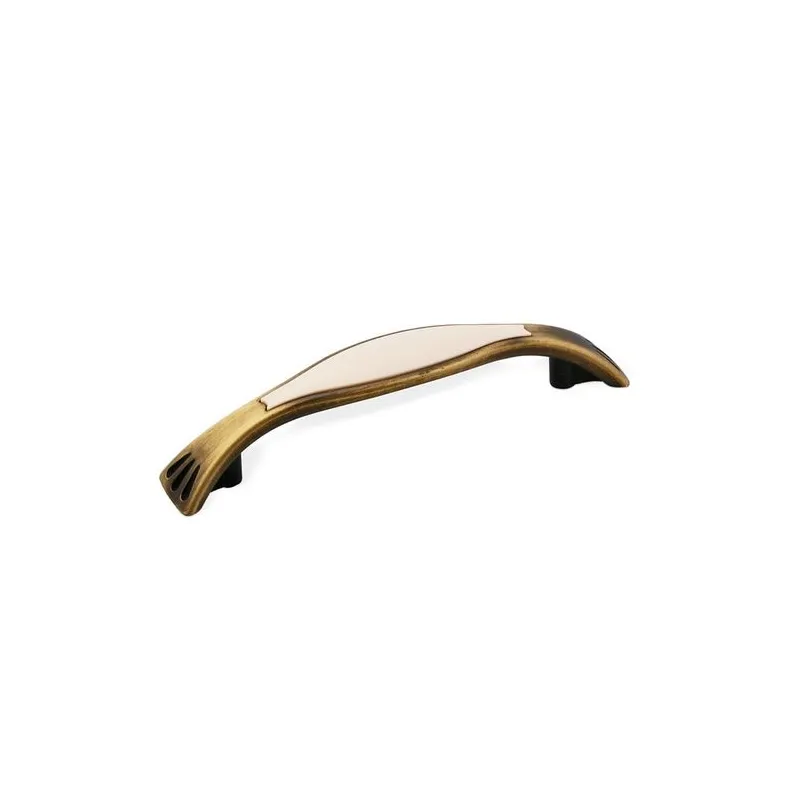 Maniglia KAPPA / Ottone anticato - plastica beige