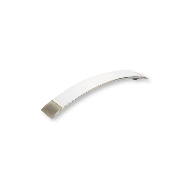 Maniglia MOBILIAR / Nichel spazzolato - bianco