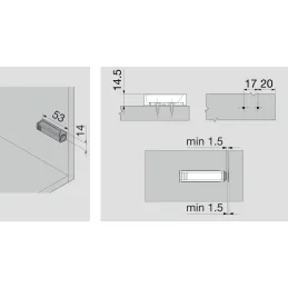 Adattatore per pistone TIP-ON corto / Bianco