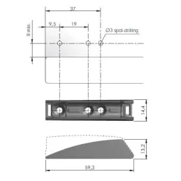 Adattatore per il fissaggio del magnete K-LOCK / Bianco