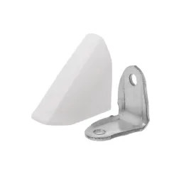 Angolare in metallo con copertura in PVC - bianco / 10 pz