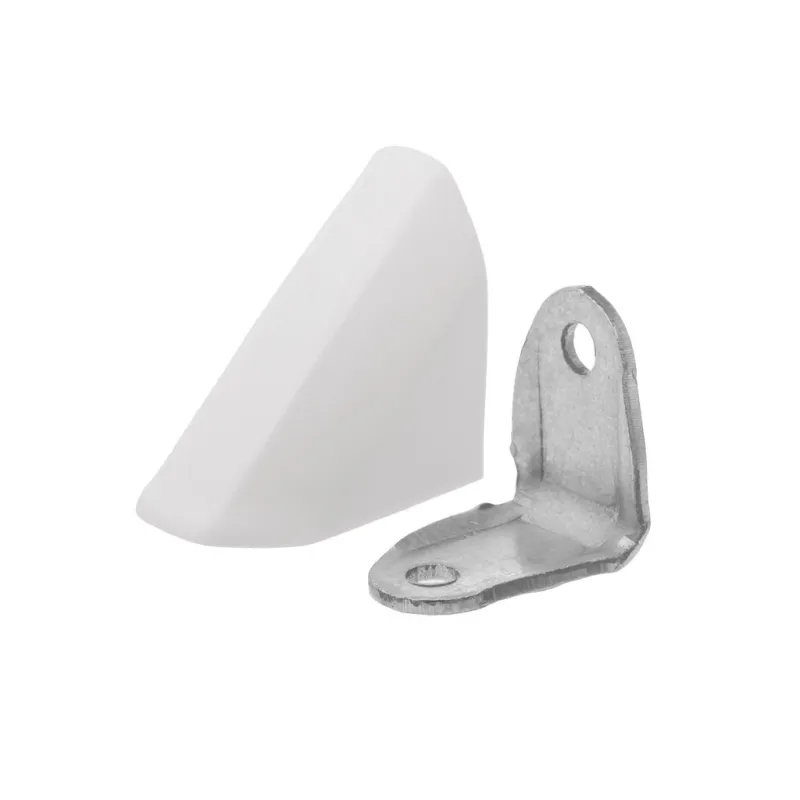Angolare in metallo con copertura in PVC - bianco / 10 pz