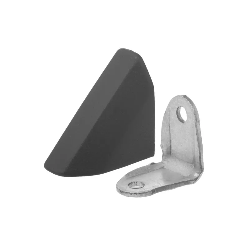Angolare in metallo con copertura in PVC – nero / 10 pz.