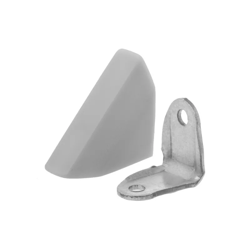 Angolare in metallo con copertura in PVC – grigio / 10 pz.