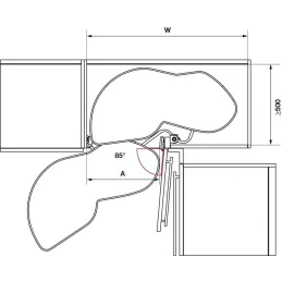 Borsa da fianco angolare LeMans con imbottitura PURE ANTRACITE