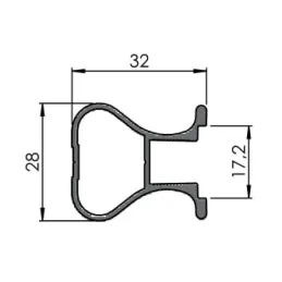 Maniglia per porte scorrevoli TWIN LAMBDA / Alluminio