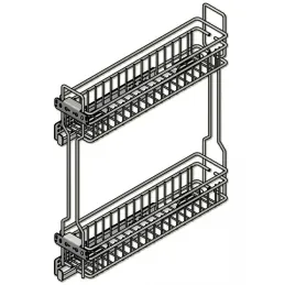 Cestello estraibile con chiusura ammortizzata INOXA HETTICH - 1104 / cromato