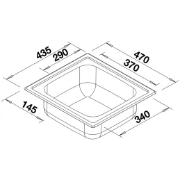 Lavello in acciaio inox Blanco TOP EE 4x4