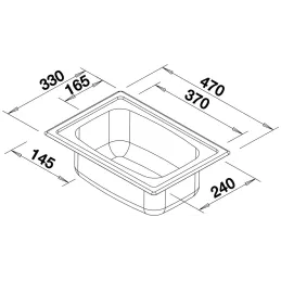 Lavello in acciaio inox Blanco TOP EE 3x4