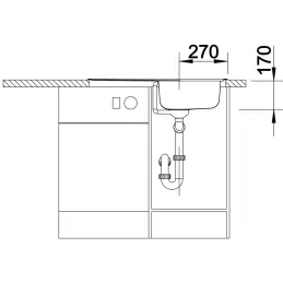 Lavello in acciaio inox Blanco TIPO 45 S Compact