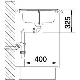 Lavello in acciaio inox Blanco TIPO 45 S Compact