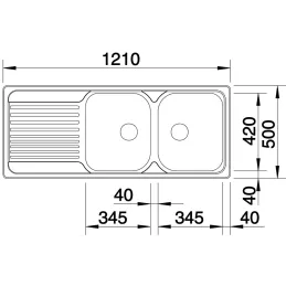 Lavello in acciaio inox Blanco TIPO 8 S